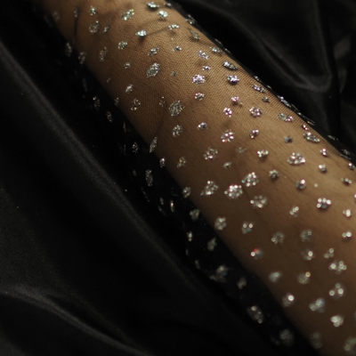 Glitteres tüll - BLACK - FEKETE